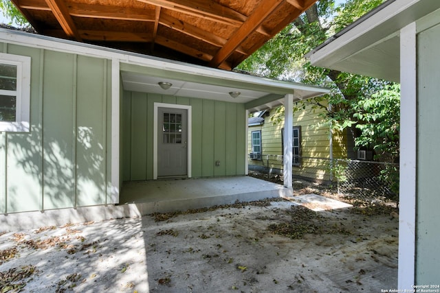 2293 W Mill St, New Braunfels, TX 78130 - entrance to property with board and batten siding