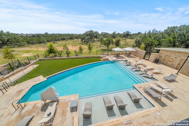 view of pool with a patio