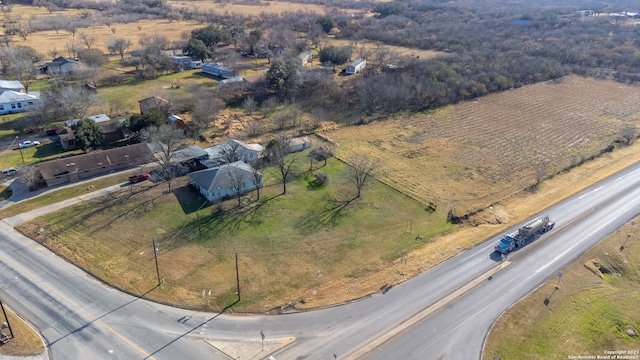 aerial view featuring a rural view