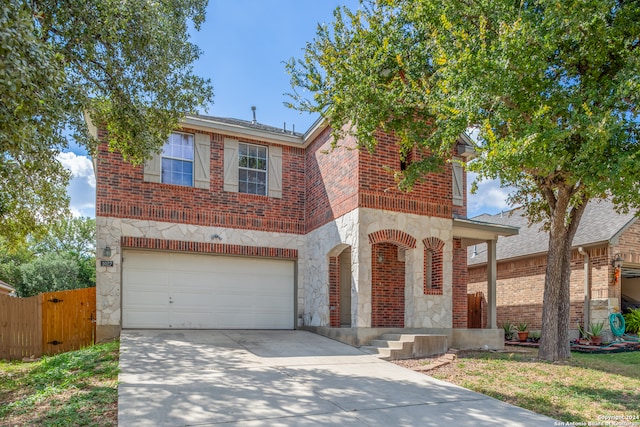 view of front of home featuring a garage