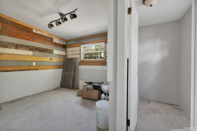 interior space featuring concrete floors