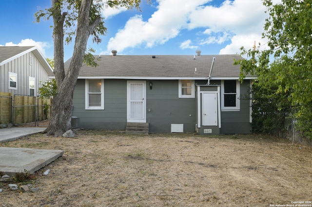 view of back of property