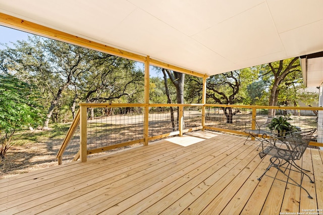 view of wooden deck