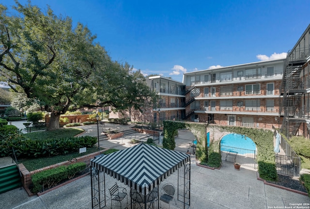 view of patio / terrace with a balcony