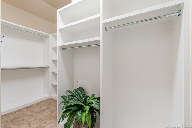 view of walk in closet