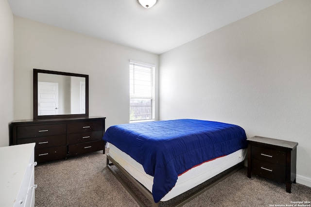 view of carpeted bedroom