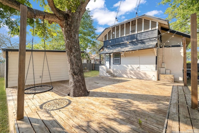722 E Drexel Ave, San Antonio, TX 78210 - rear view of property featuring a deck