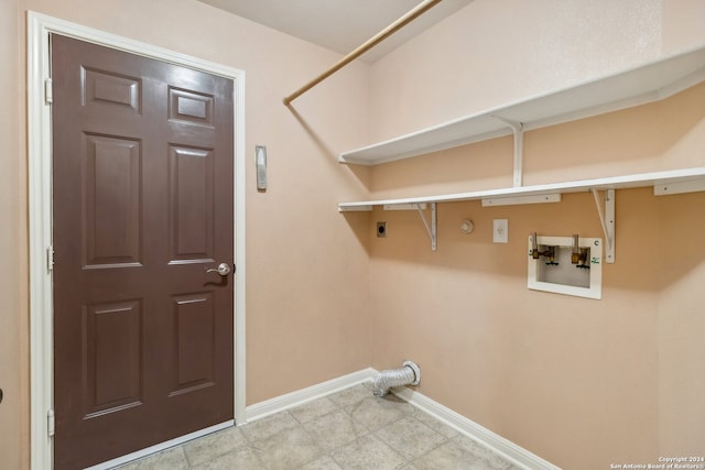 laundry area featuring hookup for an electric dryer and washer hookup