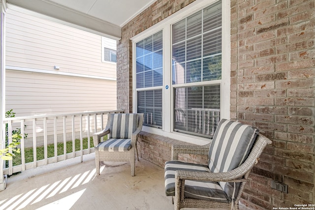 balcony with covered porch