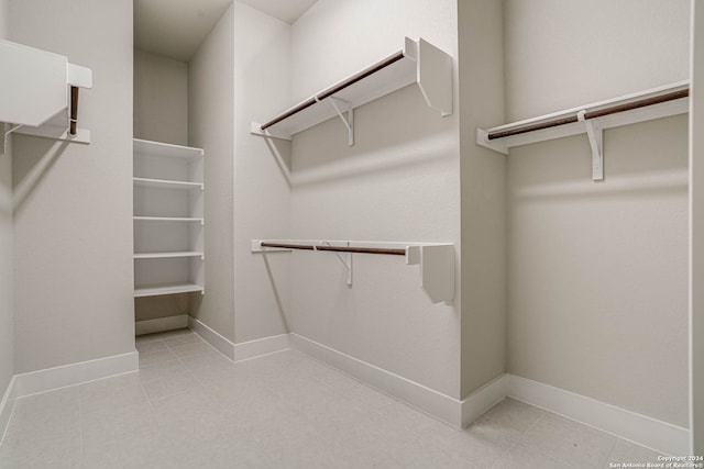 view of walk in closet