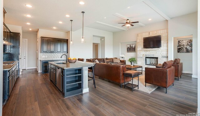 5306 Estates Oak Way, San Antonio, TX 78263 - foyer with a wealth of natural light and dark hardwood / wood-style flooring
