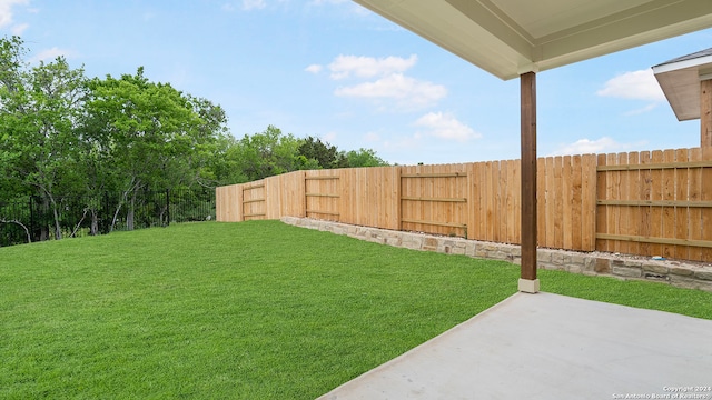 view of yard with a patio