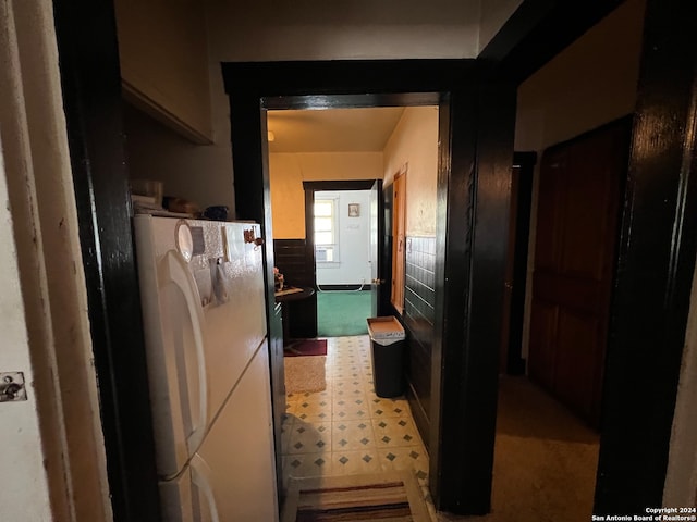 kitchen featuring white refrigerator