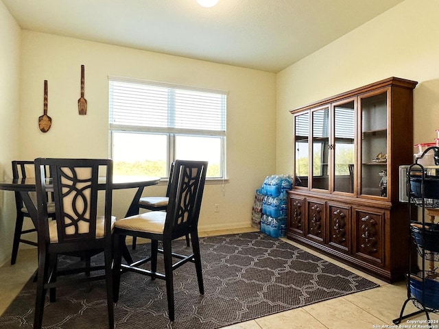 view of tiled dining area