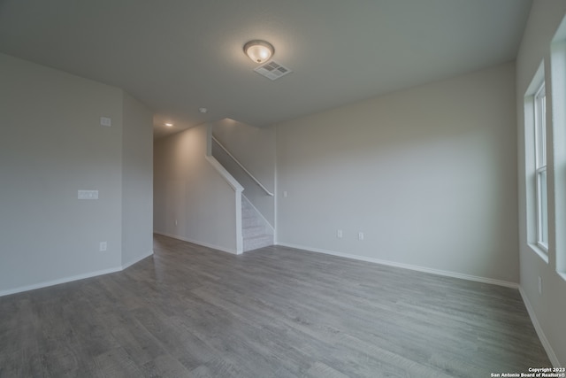 interior space with hardwood / wood-style floors