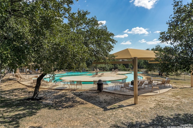 view of pool featuring a patio area