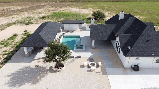 birds eye view of property
