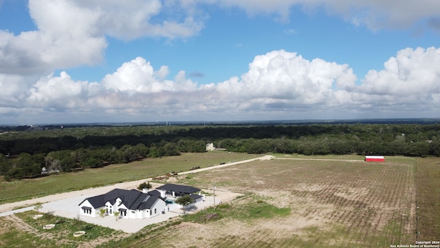 drone / aerial view with a rural view