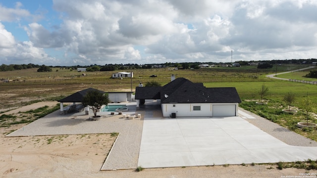 drone / aerial view featuring a rural view