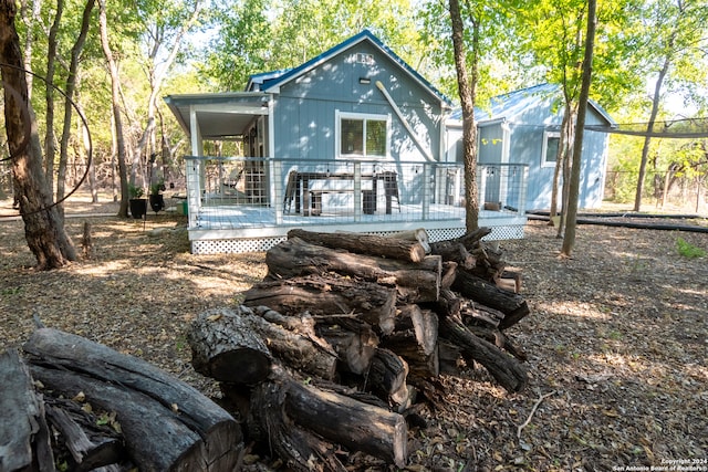 exterior space featuring covered porch