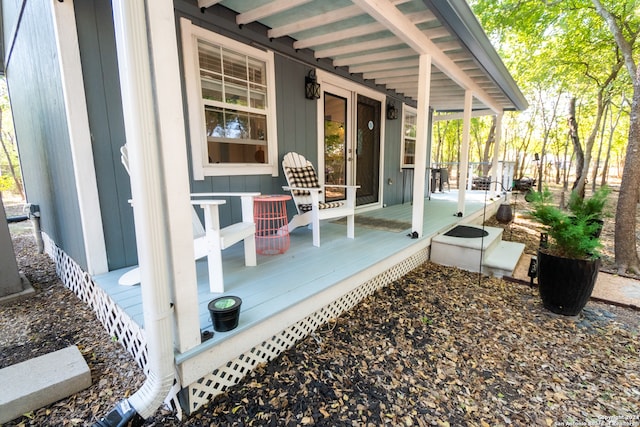 view of patio featuring covered porch