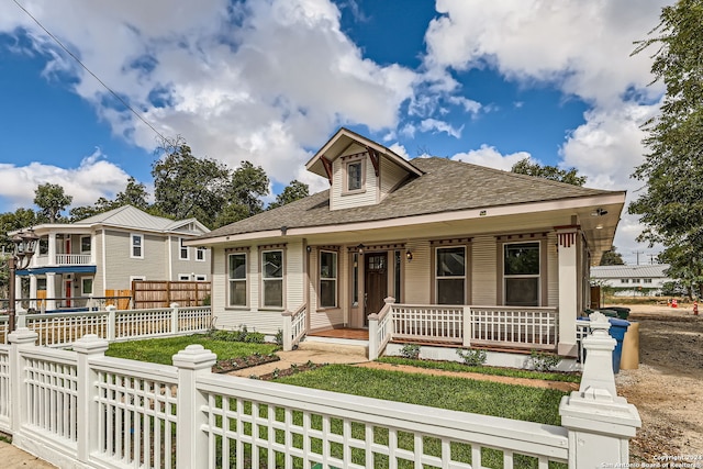 bungalow featuring a porch