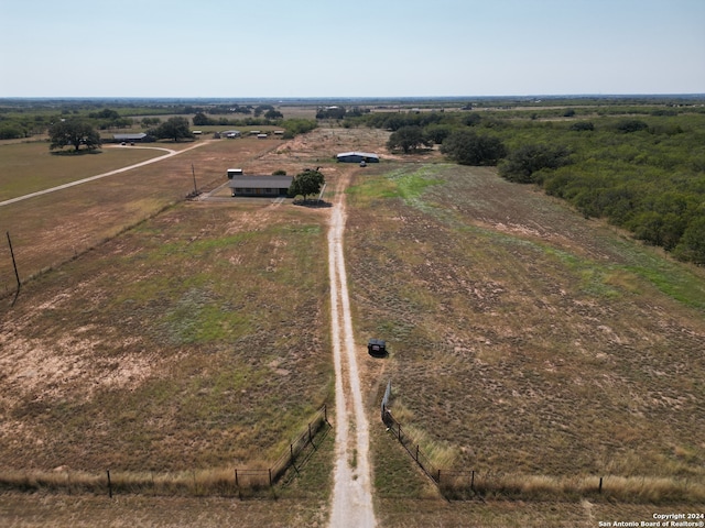 aerial view with a rural view