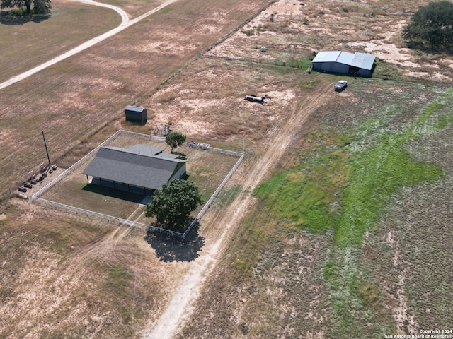 aerial view with a rural view