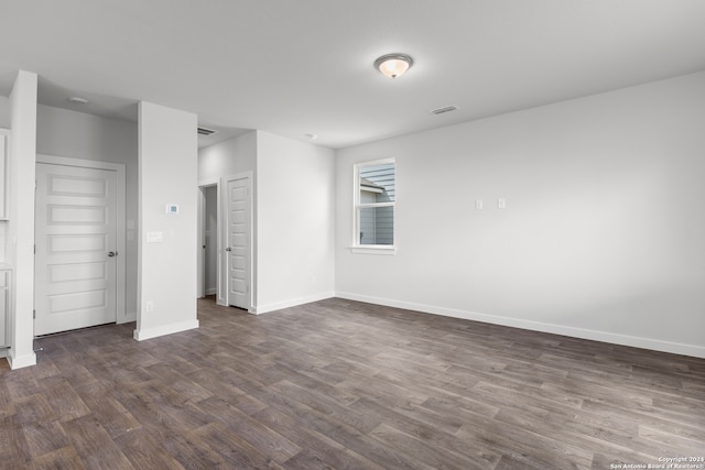 interior space featuring dark hardwood / wood-style floors