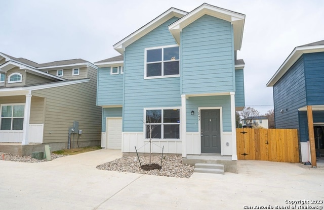 view of front of home featuring a garage