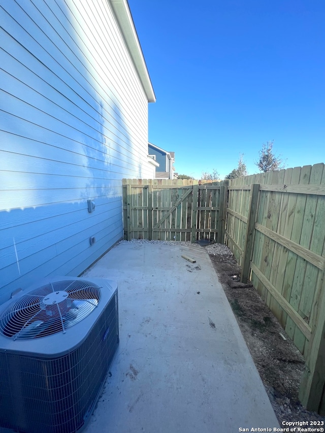 view of patio / terrace featuring central AC