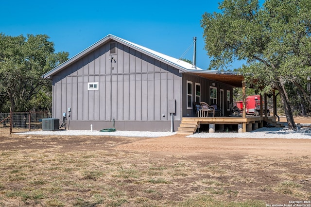 view of property exterior with cooling unit