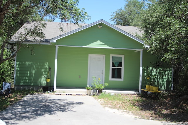 view of bungalow