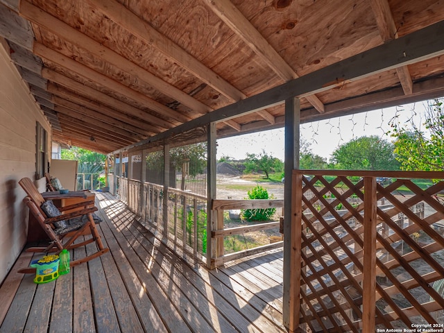 view of wooden deck