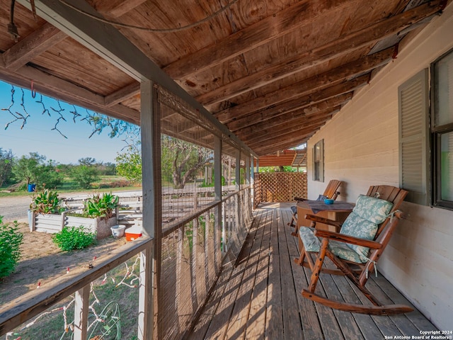 view of wooden terrace