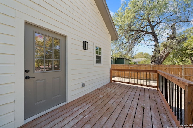 view of wooden deck