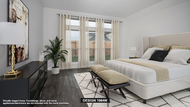 bedroom featuring hardwood / wood-style floors