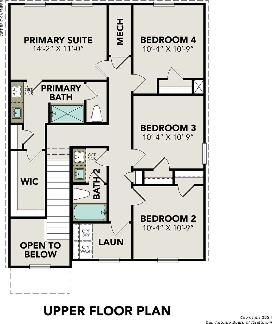 2534 Dry Moss Way, San Antonio, TX 78224 - floor plan