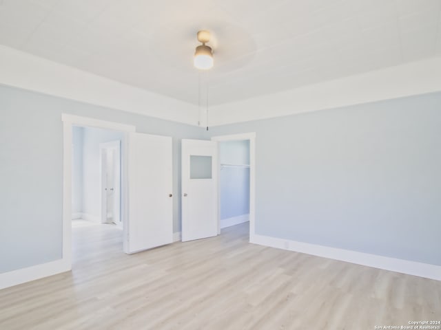 empty room featuring light hardwood / wood-style flooring