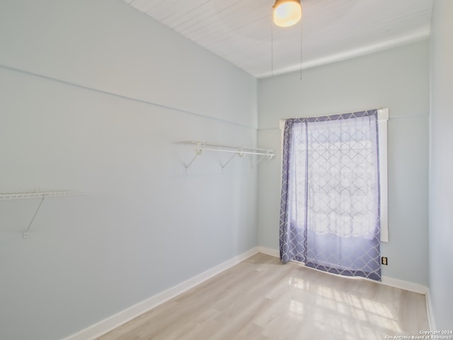 interior space with hardwood / wood-style floors