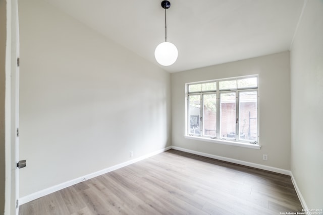 empty room featuring light hardwood / wood-style floors