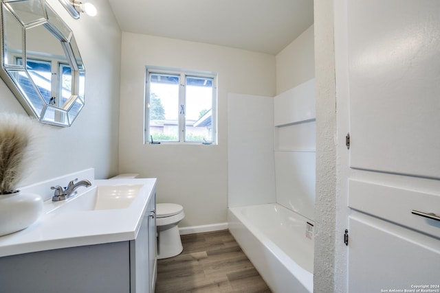 119 Rolling Grn, San Antonio, TX 78228 - full bath with toilet, baseboards, wood finished floors, and vanity