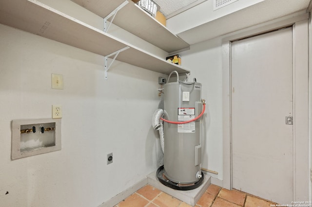 utility room with water heater