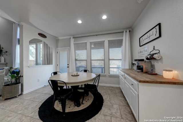 4815 Isaac Ryan, San Antonio, TX 78253 - dining area featuring light tile patterned floors, baseboards, and recessed lighting
