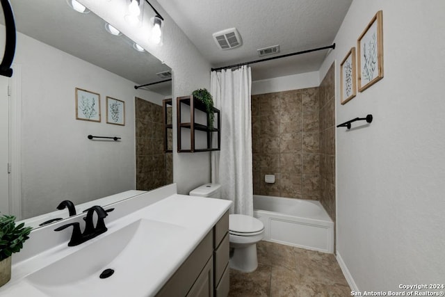4815 Isaac Ryan, San Antonio, TX 78253 - full bath featuring visible vents, shower / bath combo, toilet, and vanity