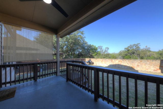 4815 Isaac Ryan, San Antonio, TX 78253 - balcony with ceiling fan