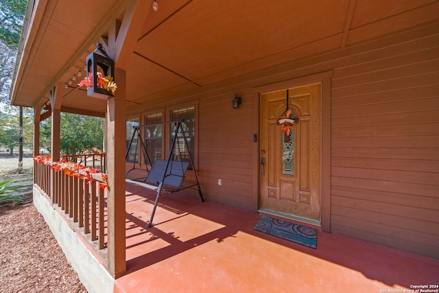 exterior space with covered porch