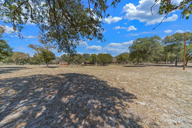 view of yard with a rural view