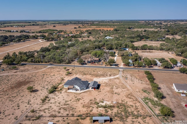 aerial view with a rural view