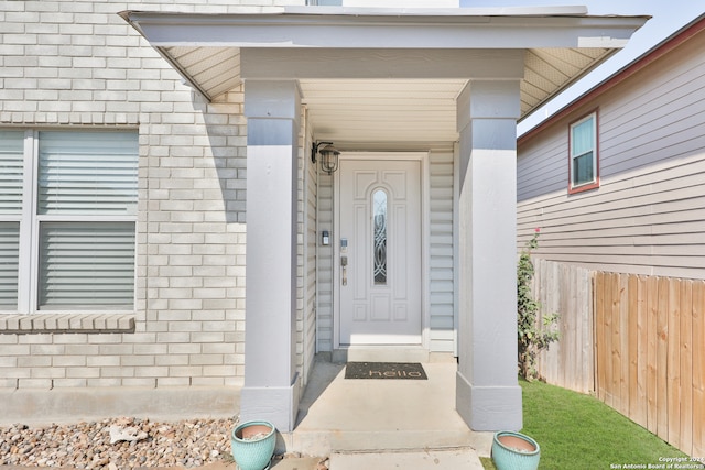 view of doorway to property